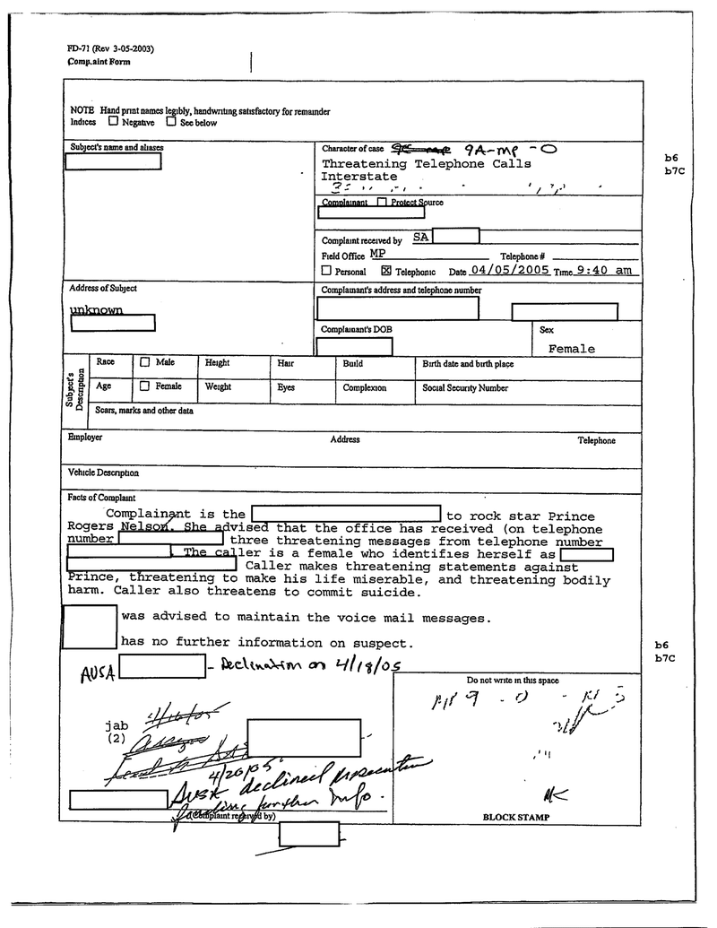 Illustration for article titled Here Is Prince’s FBI File